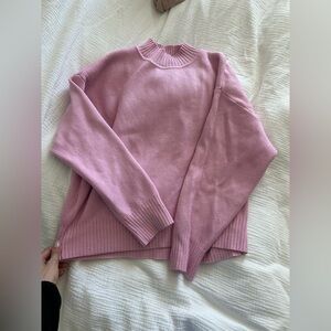 Mango Light Pink Crew Neck Sweater